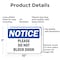 Signmission Please Do Not Block Door, 10 in W x Rectangle, Aluminum OS-2PACK-NS-A-710-L-17374 - alternate 2